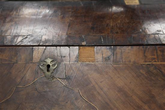 An 18th century Maltese walnut bureau, W.3ft 10in.